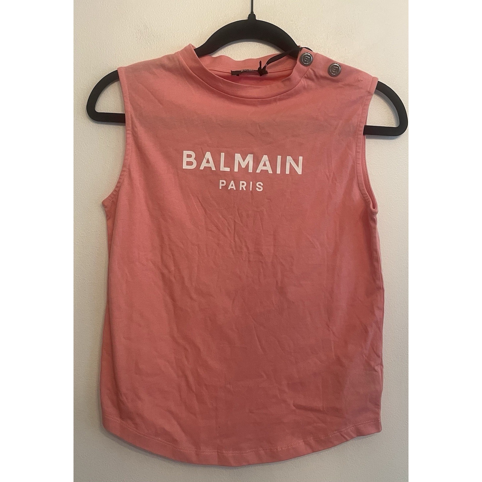 Balmain Girls Logo T-Shirt - Size 10a Nwt (Rea